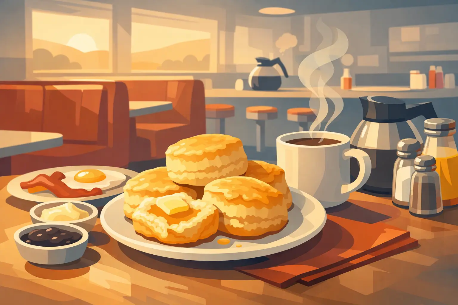 Fresh Diner Biscuits Worth Waking Up For
